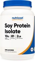 Busur Soy Protein Nutricost, 2 LB Tanpa Rasa - 10 Grams Protein Per Serving, Vegan, GMO- Free & Gluten Bebas