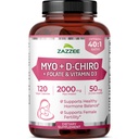 Myo dan D-Chiro Inositol Suplemen Perempuan - Suplemen Kesuburan Untuk Perempuan dengan Ideal 40: 1 Rasio Myo & D- Chiro Inositol D3 & Methylfolate Ovarian Dukungan Vitamins - ISO Lab Tested (30 Pelayan)