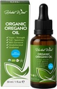 Oil Oregano Organik - 1 Fl Oz (30ml), 80% Carvacrol USDA Organik Oregano Minyak Drops, Terkonsentrasi Tanaman Berdasarkan, Non-GMO, Herbal Suplemen