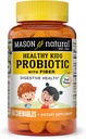 Mason Natural Healthy Kid Probiotic with Fiber - Healthy Digetical Fungsi, Peningkatan Kesehatan Gut, 60 Chewables
