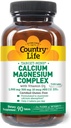 Country Life Target- Mins Kalsium Magnesium dengan Vitamin D- Complex, 100mg / 500mg / 10mcg, 90 tablet, Cerdened Gluten Bebas, Ceraded Vegetarian
