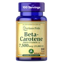 Puritan 's Pride Beta Carotene Provitamin A 7.500mcg (25.000 IU), Vitamin Suplemen untuk Sistem Imune, Antioksidan Eye Health Suppply, 100 Rapid Rapid Lepaskan Softgels
