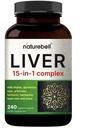 Liver 15-in- 1 Kompleks, 240 Veggie Capsules 124; Herbal & Mineral Blend - Milk Thistle, Dandelion, Artichoke, Black Currant Oil, Turmeric, Chicory, Zinc, Choline, & Lebih 124; Non-GMO