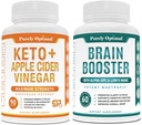 Murni Optimal Premium Keto Pil + Apple Cider Vinegar Capsules dengan Tambahan Otak Ibu + Premium - Nootropic Brain Booster untuk Fokus, Kejelasan, Peningkatan Memori, Konsentrasi & Lebih Baik