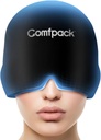 Migraine Relief Cap, Full Head Compress Soft Streatchy Headache Cap for Tension, Sinus, Stress Relief, Hangover Ice Hat, Puffy Eyes, Gifts for Migraine Sufferers