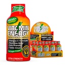Vitamin Energy Focus + Extra Energy Shot Mangga 12 Pack, 260mg Natural Caffeine, B-Vitamin, CoQ10, Amino Acids, Focus, Produktivitas & Clarity, Zero Sugar, Gluten-Free, 1.93 fl oz