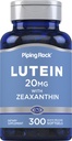Piping Rock Lutein dan Supplies Suplemen: 124; 20 mg 124; 300 Softgels 124; Eye Vitamin dari Marigold Extract 124; Non-GMO, Gluten Free
