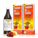 Emulsión de Avercia Cod Liver Oil Suplemen dengan Vitamin A, D, E & B1 - Natural Fish Oil Omega 3 untuk Anak-anak & Dewasa - Flavor strawberry Banana yang lezat - 6,5 oz (2- Pack)