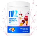 IV2 Premium Hidration Powder - Sugar- Free Electrolite Mix + Acids & EsonaVitamin I Vegan, Non-GMO, Gluten- Free, Caffeine- Free (40 Servings)