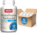 Jarrow Formula Glutathione Mengurangi 500 mg - 120 Veggie Capsules - Intracellar Antioksidan- Quality Glutathione Support Recycling of Vitamin C & e- None-Gmo- Gluten Free- Vegan, 12 Packs