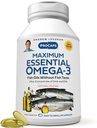ANDREW LESSMAN Maksimal Omega- 3 Orange - 360 Softgels - Ultra- Murni, Tinggi Potensi Omega- 3 Oil. High DHA, No Stomach Upset, No Contaminants, No Mercury. Mudah untuk Swallow Softgels