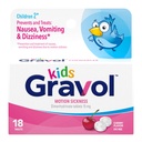 Gravol Kids Chewable Tablets for Nausea, Upset Stomach and Motion Sickness Relief, Dye Free, Cherry Flavor, Umur 2 sampai 12, 18ct