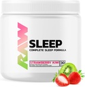 Tambahan Bantuan Bantuan Natural Sleep - Relaksasi Enhancer & Mood Dukungan dengan Melentinuin, Magnesium, Zinc, L-Tryptophan & Lemon Balm Ekstrak untuk Tenang & Tenang Pikiran & Tubuh - 30 Pelayan, Strawberry Kiwi