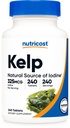 Nutricost Kelp Tablet, 325mcg dari Iodin, 240 Tablet - Non-GMO, Gluten Free