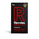 Revies Energy Strips 126; Tropical Hit 124; 50 Strips 124; 40mg Caffeine Strip 124; 2 Strip = Coffee / Energy Drink; Kurang dari 2 kalories 124; Vegan 124; 10 x 5PK