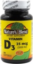 Nature 's Blend Vitamin D3 25 MCG (1000 IU) Ezin-To-Swallow, 100 SOFTGELS