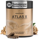 ATLAS X 10-in- 1 Mascullinity Maximiser Suplement for Men - Energy, Power & Vitalitas Capsules with Shilajit, Ashwagandha, Zinc, Safeed Musli, Tongkat Ali, Black Maca, Fadogia Agrestos, 2 Bulan Supply