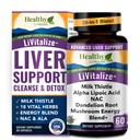 Liver Cleanse Detox & Repair - 28-in 1 Dukungan Hati - Milk Thistle Dandelion NAC Alpha Lipoic Actichoke & Reishi Chaga Turkey Mushroom - Active Liver Health Supplemen, 1540mg (60 Capsules)