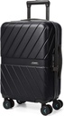 BAGSMART Carry On Lumber 22x14x9 Airline Aprected With TSA Lock, 1OO% Polycarbonate Hardside Lueside with Spinner Hard Shell Carry On Suitcase 20 inch Black