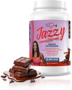 Jazzy Vegan Powder for Women (907 gma) Chocolate Protein Powder, Laktosa & Gluten Free Protein Blend, Plant Based, Nuttrition for Energy Boost (28 Pelayan) Dipermanis dengan stevia