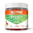 Bulletproof Sugar- Free Tropical Energy Gummies, 60 Count, Suplemen untuk Daily & Sustamed Energy dengan 100mg CoQ10, Nilai Harian B12, 100mg Brain Octane Oil