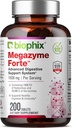 biophix Megazyme Forte 200 tablet - Alami Plant Proteolytic Enzymes Nattozimes Serrazimes Support Digetical System Ammune Health