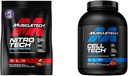 MuscleTech Whey Protein Powder Nitro- Tech Whey Protein Isolate & Peptides & nohydrate Powder Cells-Tech Creatine Powder