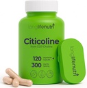 LongLifeNutri citicoline (CDP-Choline) 300 mg, 120 Vegetarian Capsules, 4 Bulan Supply, GMP Disertifikat, Dibuat di USA