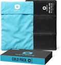 ICEWRAPS 12 "x21" Extra Large Reconable Ice Pack with Soft Fabric Cover - Multipurs Flexible Cold Therapy Placy for Knee and Back Swelling, and Chronic Pain Relief, Adjuable Cold Pack