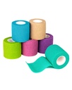 FriCARE Self Adhesive Bandage Wrap, Medical Tape in First Aid Kit, Cohesive Bandages for Wounds Sport Vet, 2 Inches X 5 Yard 6 Rolls, Rainbow