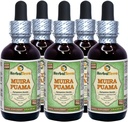 Muira Puama (Ptychopetalum Oyacoides) Glycerite, Organic Alcohol- Free Liquid Extract (Nama Merek: HerbalTerra, Proughtly Made in USA) 5x2 f.oz (5x60 ml)