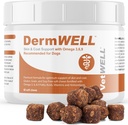VetWELL Omega 3 Supplemen untuk Dogs with Antartika Krill Oil, Astaxanthin, Omega 3 6 9, EPA, DHA for Amazing Skin and Coat (60 Count)
