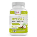 Keto MCT Oil Capsules with C8 & C10 - Fast Acting Ketosis Brain & Body Fuel for Women - All Natural, Non-GMO, Made in USA (Persediaan 1 Bulan)
