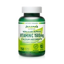 Gentle None-Acidic Vitamin C 1500mg - High- Absorpsi Kalsium Accorbate for Imune & Antioksidant Dukungan - 150 Veggie Kapsul