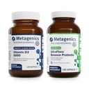 Metagenik Bundle - D3 5000 & UltraFlora Keseimbangan - 120 Softgeels D3 5000 untuk Dukungan Ammune, Kesehatan Tulang & Hati Kesehatan - 120 Capsules dari UltraFlora Keseimbangan Kesehatan Digetical