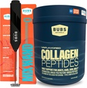 Bubs Compials Collagen Peptides Powder & Mixing Wand Bundle, Collagen for Women & Men, Hydrolyzed Peptides, Unflashed Raised Grass, Keto Friendly, 20 oz Collagen Tub (28 Pelayan) + 1 Wand
