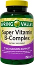 Augu Spring Valley Super Vitamin B- Kompleks, Metabolisme Dukungan, Tablet Tambahan Dieter, 250 Cacah