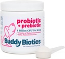 Buddy Biotics Probiotic + Prebiotic for Dogs-- Gut Flora Health, Digetical and Immune Health, Diare and Bowles Support - 5 Milyar CFU per Scoop