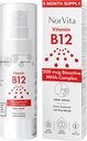 Vitamin B12 Spray 500 mcg (150 pelayan) - Quick Absorpsi MHA Complex (Methylcobalamin, Hydroxycobalamin, Adenosycobalamin) - Vegan, Non-GMO, Liquid B12 Suplemen