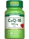 Nature 's Truth CoQ10 100mg 124; 50 Softgeels 124; Plus Black Pepper Extract 126; Non-GMO dan Gluten Free Supplemen
