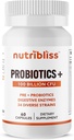 Produksi untuk Perempuan & Pria Digetical Enzymes dengan Pregition 100 Milyar CFU 34 Strains Constipation, Diare, Gas & Bloating (60 Kapsul)