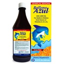 Ballena Azul Aceite de Hígado de Bacalo para Adultos y Niños, COD Liver Oil untuk Orang Dewasa dan Anak-anak, Sumber Baik Vitamin A, D, E, B1, Dietary Supplemen, Omega 3, Inmune System Boost (ORANGE 15 OZ)