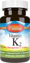 Lab Carlson Vitamin K2-7 45 MCG Mineral Suffels, 90 Count