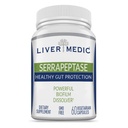 Serrapeptase Pure Digetical Protolytic Enzymes Enzymes Hiburan Coated Premium Heally Gut Liver Supplemen untuk Sinus, Respiratory and Gut Health NonGMO (60 Caps)
