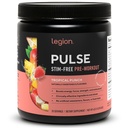 LEGION Pulse Pra Workout Suplemen - Semua Oxide Natural Nitric Preworkwork Minum untuk Boost Energy, Creatine Free, alami Sweetened, Beta Alanine, Citrulline, Alpha GPC (Caffeine Free Tropical Punch)