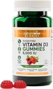 Naturewise Vitamin D3 5000 IU Gummies - Sugar- Free Mixed Berry Flavor - Vitamin D Gumin untuk Dewasa, Mendukung Kebal, Kekuatan Otot & Tulang - Bebas, Non- 60 Gummies [Persediaan Bulan 1]