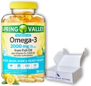 Omega 3 2000mg softgels- Minyak Ikan, 120ct (Paket 1), Dikemas oleh Toko Fusion