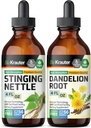 BIO KRAUTER Stinging Nettle Ticture 4 Fl Oz. & Dandelion Tincture 4 Fl.