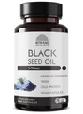Black Seed Oil Capsules 124; (Non- GMO & Vegan) Cold- Dipressed Nigella Sativa Menyediakan Cumin Hitam Murni Minyak Semangka 124; Super Antioksidant untuk Divalry, Joints, Rambut & Skin 144g per Capsule