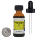 Lugol 's Iodin / 2% Solution / 1 Oz dalam Amber Glass Bottle / Free Dropper